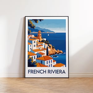 French Riviera Poster, French Riviera Art Print, French Riviera, French Riviera France Gift, Vintage Travel Poster, Cote d&#39;Azur Poster