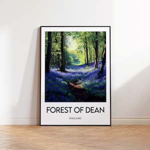 The Forest of Dean Poster,  Forest of Dean Print, Forest of Dean Illustration, Forest of Dean Gift, Vintage Travel Poster