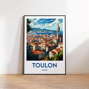 Toulon Poster, Toulon Art Print, Toulon France, Toulon France Gift, Vintage Travel Poster, Toulon France Poster