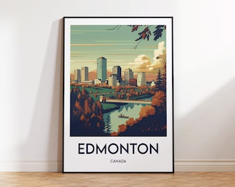 Edmonton poster, Edmonton print, Edmonton gift, Edmonton wall art, Edmonton Canada