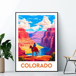 Cartel de Colorado, Impresión de arte de Colorado, Colorado EE.UU. personalizable, Cartel de viaje vintage, Regalo de Colorado EE.UU., Cartel del estado de Colorado