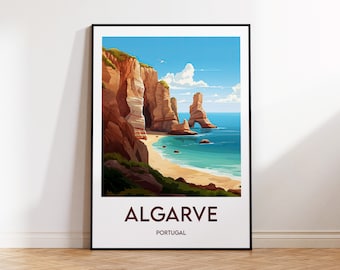 Algarve poster, Algarve print, Algarve gift, Algarve wall art, Algarve Portugal, Poster of Algarve
