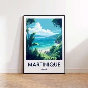 Martinique Poster, Martinique Poster, Martinique Print, Martinique Illustration, Vintage Travel Poster