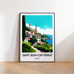 Saint-Jean-Cap-Ferrat Poster, Cap Ferrat Poster, St Jean Cap Ferrat Print, Saint Jean Cap Ferrat France, Cap Ferrat Gift Idea