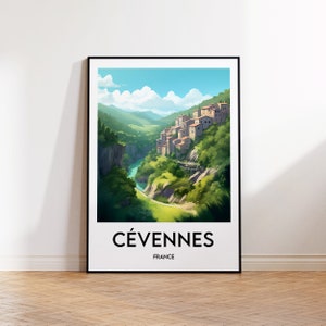 Cévennes Poster, Cévennes Print, Cevennes Illustration, Cévennes Gift, Vintage Travel Poster, Affiche Cévennes