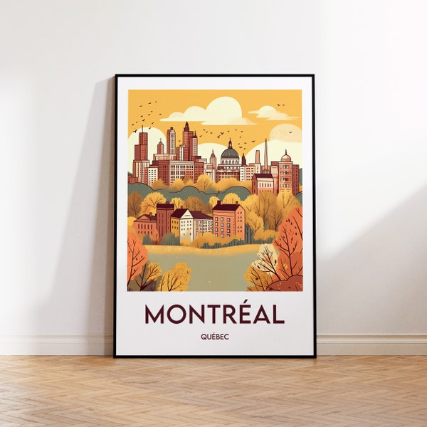 Poster de Montréal, Affiche Montréal, Montreal poster, Montreal print, Montreal gift, Quebec wall art, Montréal Québec