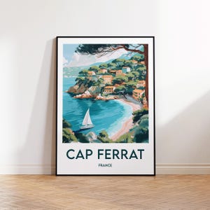 Cartel de Cap Ferrat Francia, Cartel de Saint-Jean-Cap-Ferrat Cartel de Cap Ferrat, Saint-Jean-Cap-Ferrat, Impresión de arte de St Jean Cap Ferrat
