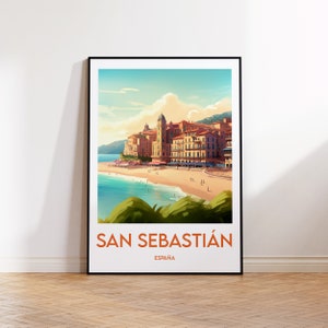 San Sebastian Poster, San Sebastián Druck, Donostia Geschenk