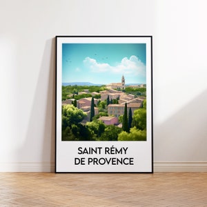 Cartel de Saint-Rémy-de-Provence, impresión de Saint Remy de Provence, regalo de St Remi de Provence, arte de la pared de Provenza, Costa Azul Francia