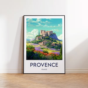 Provence Art Print, Provence Poster, Provence Illustration, Provence Poster, Vintage Travel Poster
