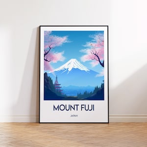 Mount Fuji poster, Mount Fuji print, Mount Fuji gift, Mount Fuji Japan