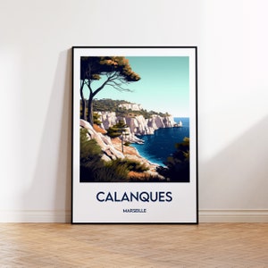 Calanques de Marseille, Calanques poster, Marseille art print, Marseille gift, Calanques wall art