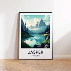 Jasper National Park Canada, Jasper National Park Poster, Jasper Park Print, Jasper Illustration, Jasper Gift Canada