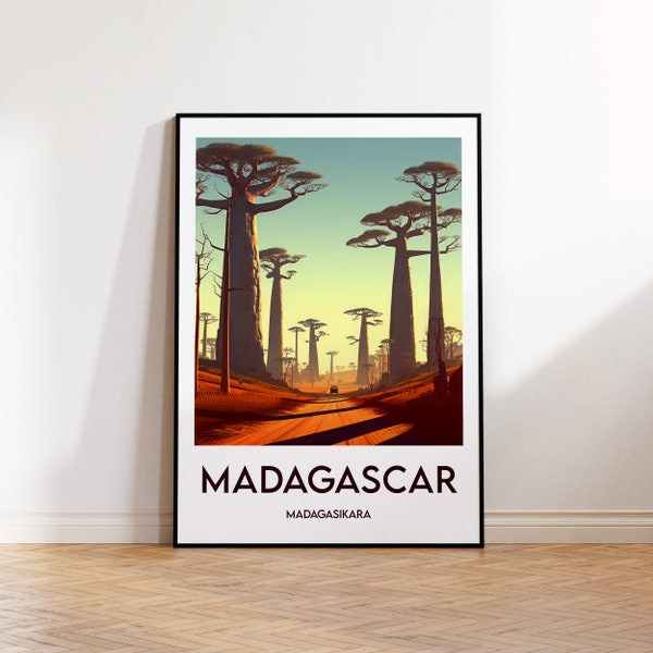 Madagascar poster, Madagascar print, Madagasikara art print, Madagascar Island gift