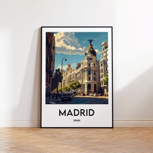 Madrid Poster, Madrid Art Print, Madrid Spain Illustration, Madrid España Gift, Vintage Travel Poster, Madrid Spain Poster
