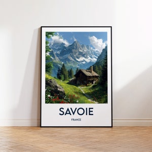 Savoie Poster, Savoie Print, Savoie Illustration, Savoie France Gift, Vintage Travel Poster, Affiche Chambéry