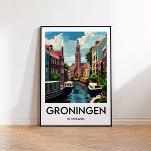 Groningen Poster, Groningen Art Print, Groningen Netherlands, Groningen Netherlands Gift, Vintage Travel Poster, Groningen Netherlands Poster
