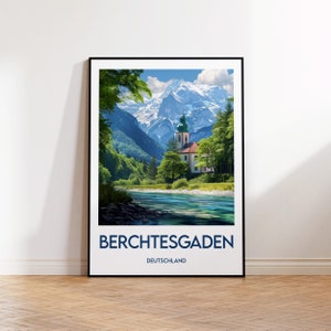 Berchtesgaden Poster Print, Berchtesgaden Germany, Berchtesgaden Deutschland, Vintage Travel Poster, Poster Berchtesgaden Deutschland