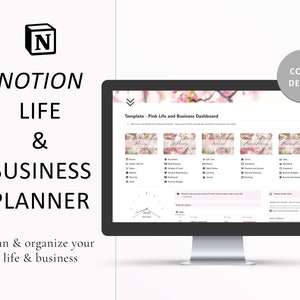 Notion Template Business and Life Planner, Notion Dashboard Notion Project Management Notion Habit Tracker Notion Business Plan Branding Hub
