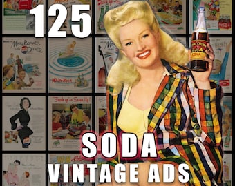 Frisdrankadvertenties Vintage advertenties Retro drankkunst (digitale download)