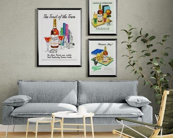 Muurkunst whiskyadvertenties | Vintage alcoholadvertenties (digitale download)
