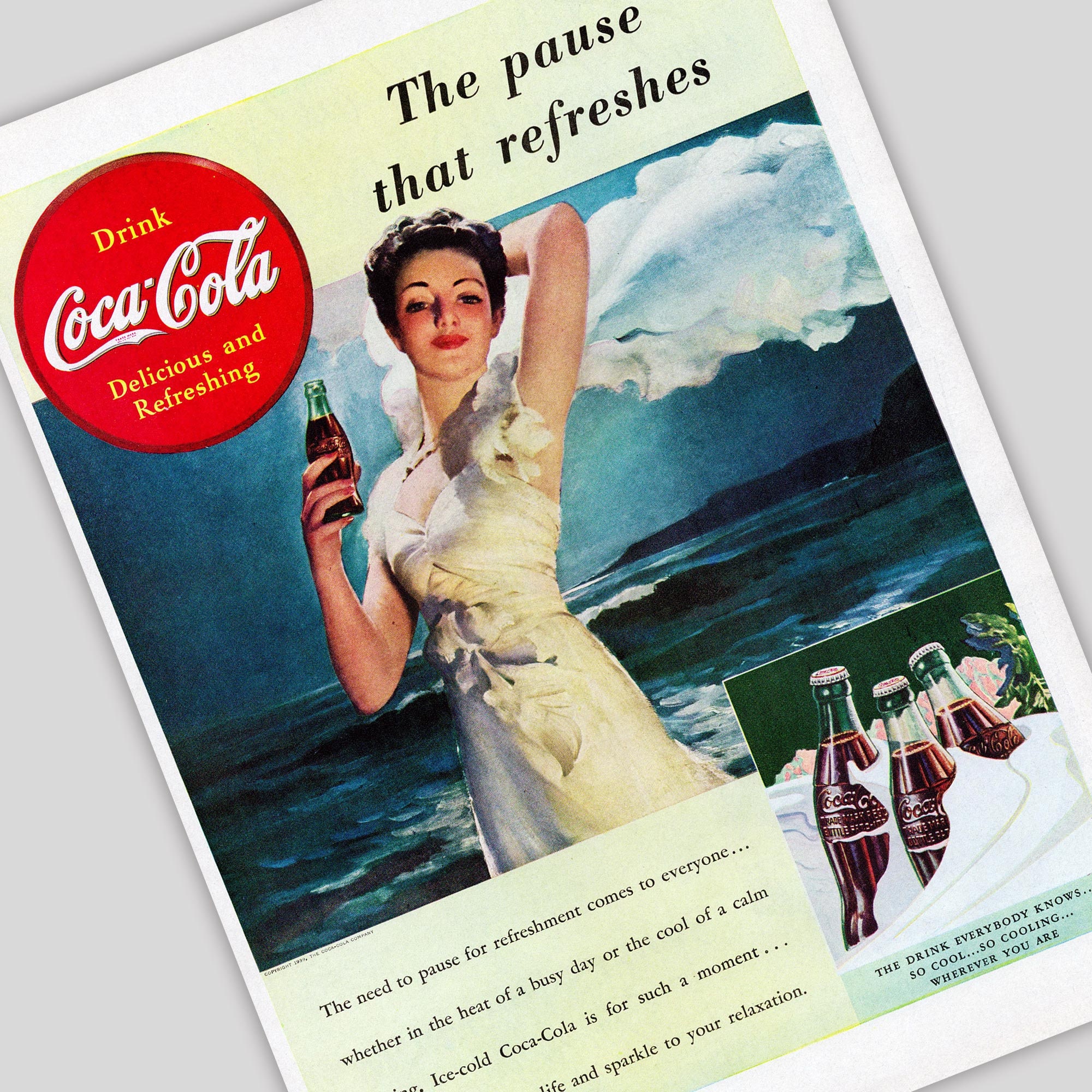 Coca Cola Ads Vintage Coke Advertisements 1930s Through 1950s Printable ...