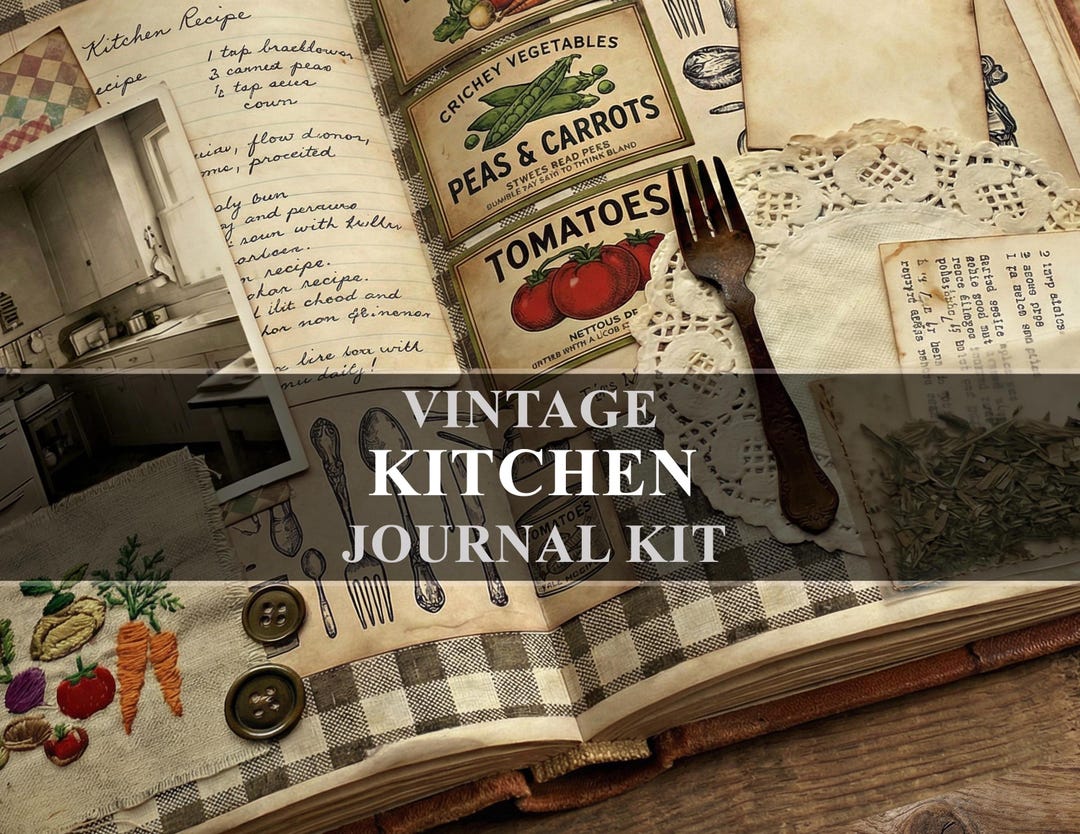 Kitchen Junk Journal Kit Vintage Ephemera (digital Download) - Etsy