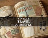 Travel Junk Journal Kit Vintage Ephemera (Digital Download)