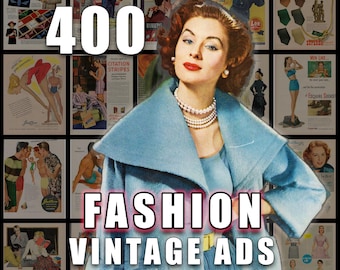 Fashion Ads Collection Vintage Advertisements Printable Retro Art (Digital Download)