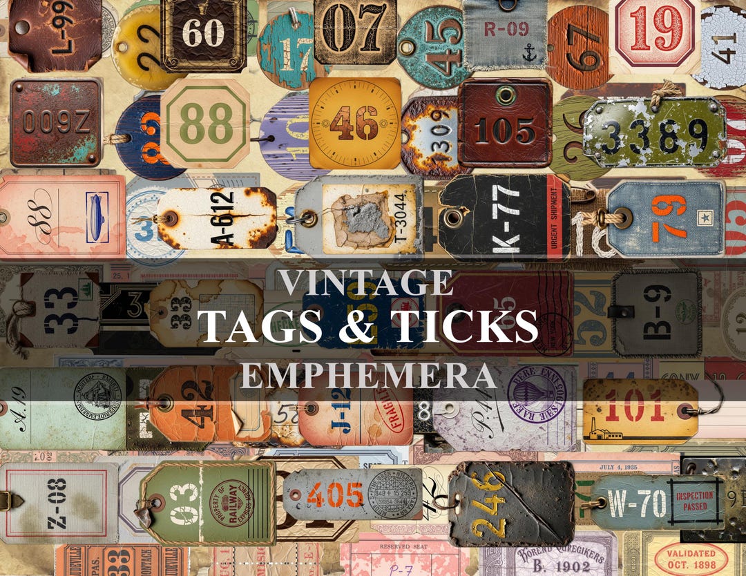Junk Journal Tags Tickets Vintage Ephemera (digital Download) - Etsy