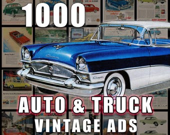 Advertenties voor auto's vintage advertenties jaren '30 tot en met jaren '60 retro transport (digitale download)