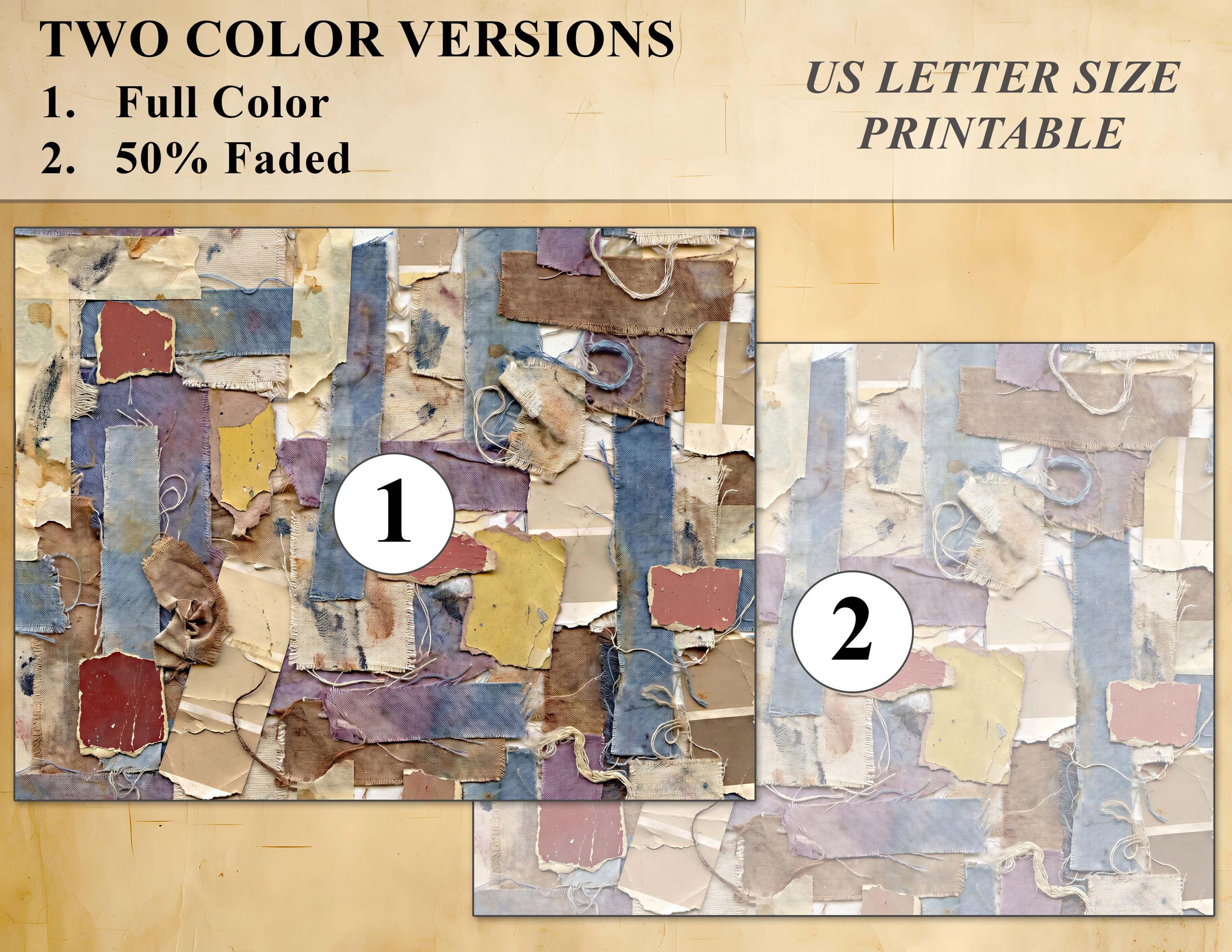 Mixed Media Collage Sheets Vintage Junk Journal Ephemera (digital ...