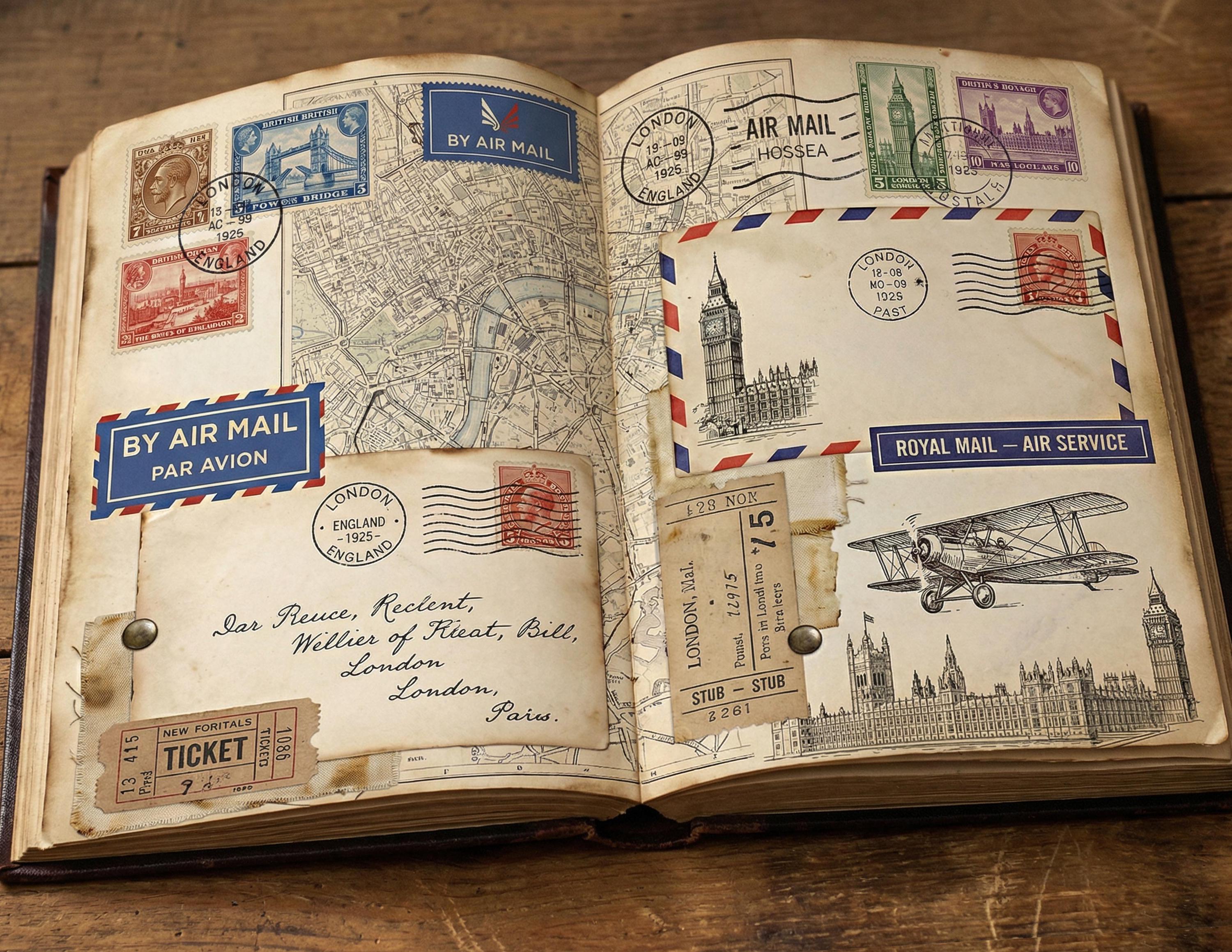 Air Mail Postage Stamps Vintage Junk Journal Kit Ephemera (digital ...