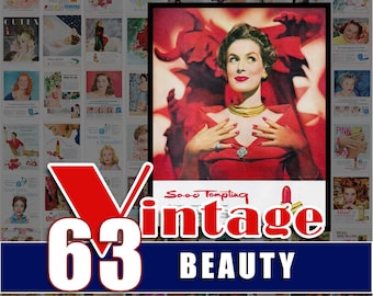 Beauty Ads Vintage Advertisements Retro Cosmetics Wall Art (Digital Download)