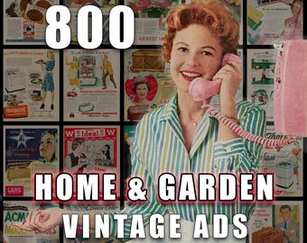 Huis Tuin Advertenties Vintage advertenties Kunst jaren 30 tot en met 60 (digitale download)