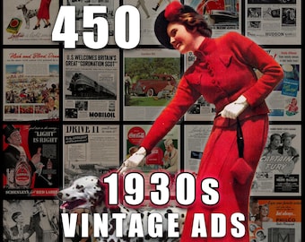1930s Vintage Ads Retro 30s Advertising Art (Digital Download)