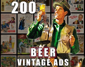 Beer Ads Vintage Advertisements Retro Brewery Art (Digital Download)