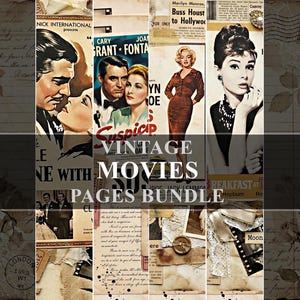 Pacchetto di diari di film di Hollywood con materiale vintage effimero dagli anni '30 agli anni '60 (download digitale)