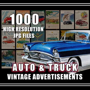 Vintage Werbung Werbung Auto LKW 30er 40er 50er 60er Transport Aion Digital Retro Wall Art Posters Crafts Journals Mixed Media Travel JPG
