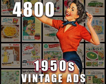 1950s Vintage Ads Retro Advertising Art (digital Download) - Etsy