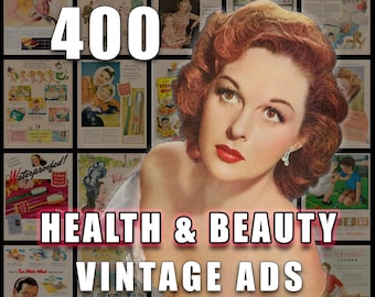 Gezondheid Schoonheid Vintage advertenties jaren '30 tot en met jaren '60 retrokunst (digitale download)