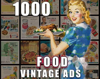 Food Ads Vintage Kitchen Advertisement Retro Art (Digital Download)