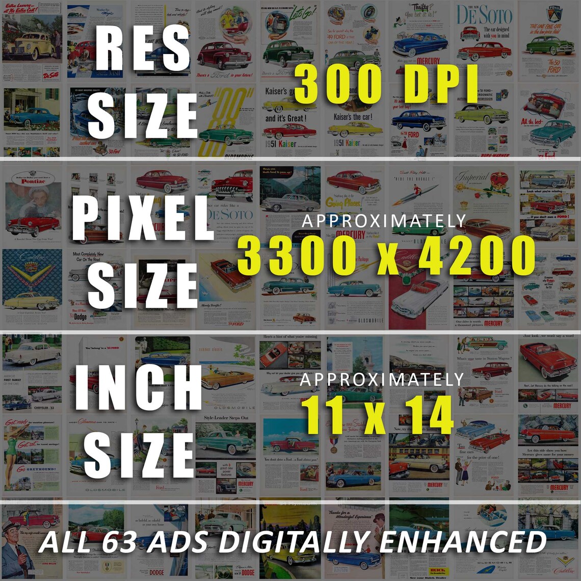 Car Auto Ads Vintage Advertisements Garage Art (digital Download) - Etsy