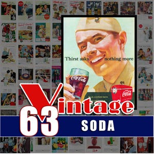 Soda Pop Ads Vintage Advertisements Retro Kitchen Bar Art Decor (Digital Download)