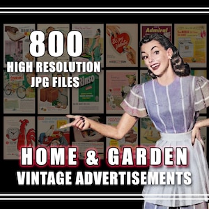 Anuncios vintage Anuncios Hogar Jardín Electrodomésticos Jabón Años 30, 40, 50, 60 Arte mural retro digital Pósteres Manualidades Revistas Técnicas mixtas