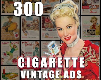 Cigarette Ads Vintage Advertisements Retro Art (Digital Download)
