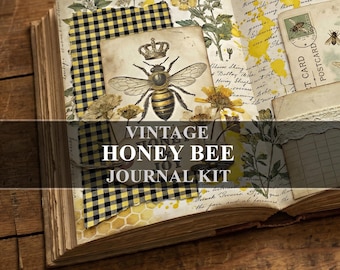 Zestaw do dziennika „Honey Bee Junk Journal” – zabytkowe efemerydy (do pobrania w wersji cyfrowej)