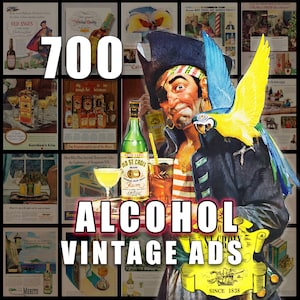 Alkohol Cocktail Werbung Vintage Werbung Retro Drink Art (digitaler Download)