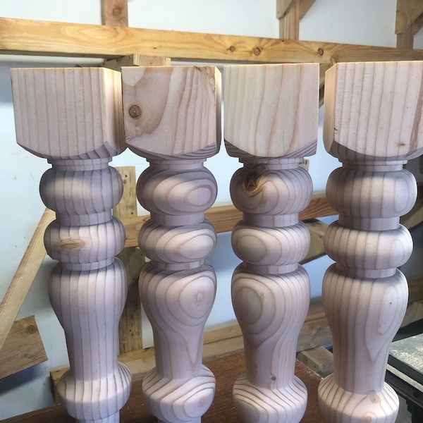 Wood Farmhouse Table Legs Etsy