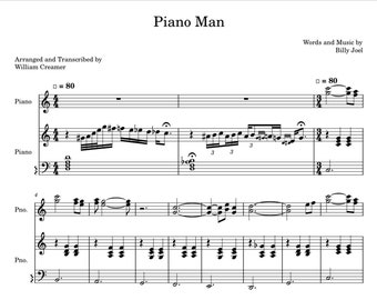 Billy Joel - Pianoman (bladmuziek piano) PDF